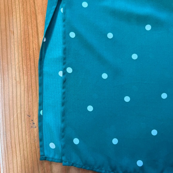 Abercrombie & Fitch Teal Polka Dot Midi Dress - Picture 5 of 7